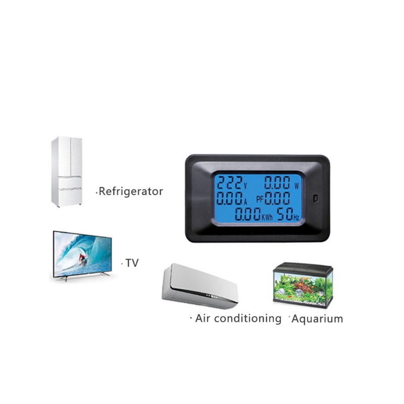 ✿LIDU 20/100A AC LCD Digital Panel Power Watt Meter Monitor