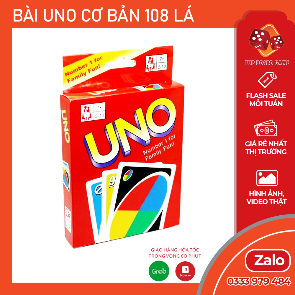 [CHẤT GIẤY DÀY] Bộ UNO đầy đủ 156 lá CƠ BẢN + MỞ RỘNG