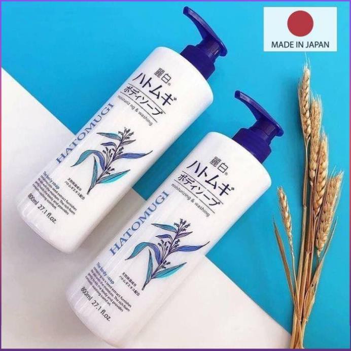 Combo Sữa Tắm Ý Dĩ Trắng Da 800ml Và Sữa Rửa Mặt Dưỡng Ẩm Làm Mềm Da 160ml HATOMUGI Facial Whip | BigBuy360 - bigbuy360.vn