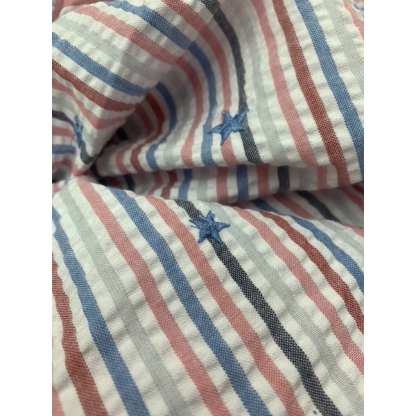 Vải thô sọc hình thêu ngôi sao