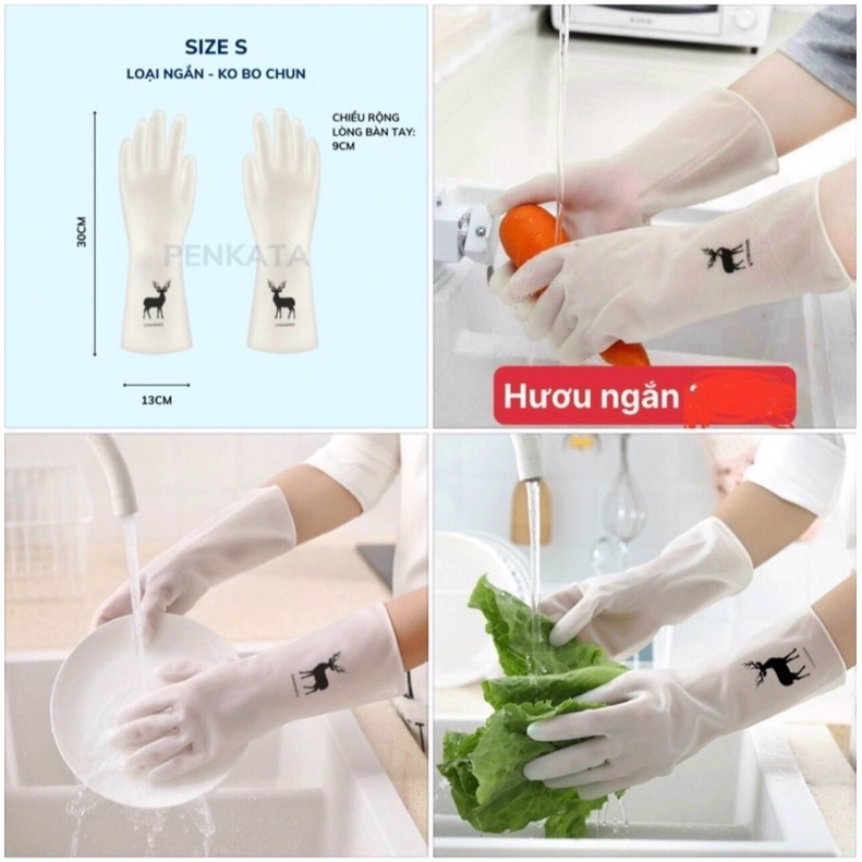 Găng tay cao su ,găng tay con hươu siêu dai chống ăn mòn đôi tay giá 8800