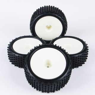Rc 1:10 front&rear tire wheel rim 4pcs set for hsp buggy off-road car 12mm hex