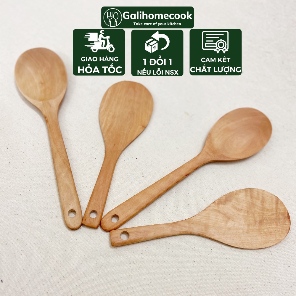 Thìa gỗ / Muôi gỗ xới cơm xuất khẩu | Galihomecook TXC