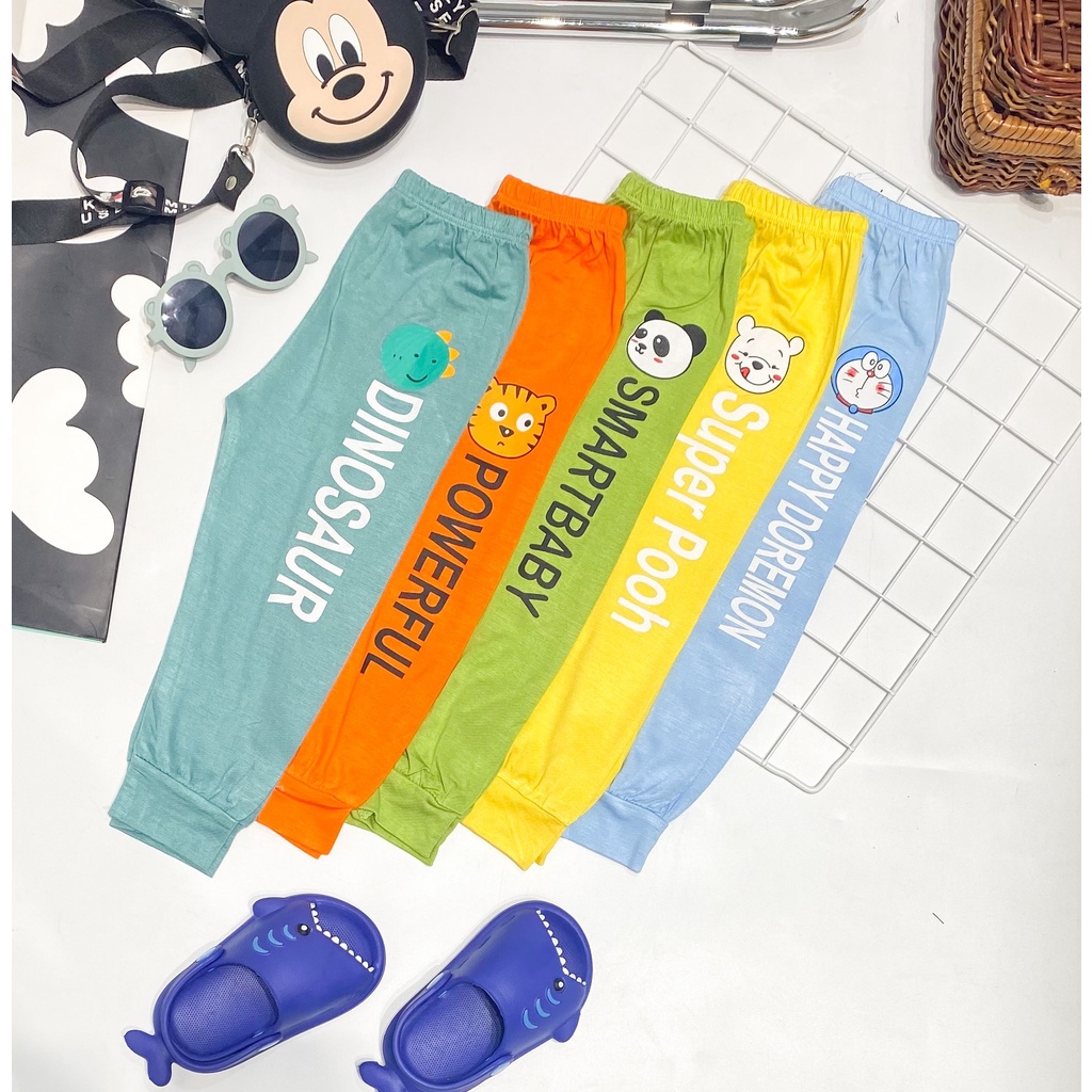 Bộ Tay Ngắn Quần Dài THUN LẠNH MINKY MOM In Hình Dễ Thương Cho Bé TN-IN91