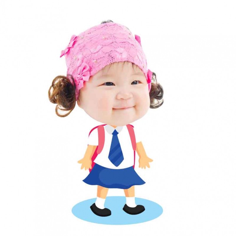 Chibi sinh nhật cho bé gái, trang trí thôi nôi, sự kiện dễ thương cao 30cm