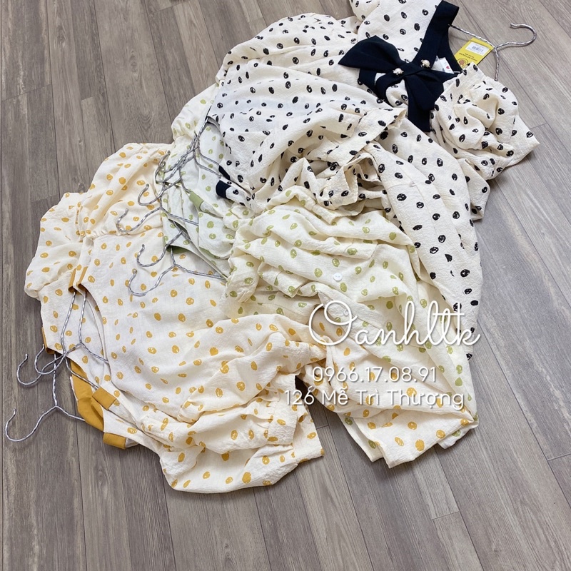 Áo bầu baby doll cổ nơ - Quần áo bầu có sẵn tại shop oanhltk 126 Mễ Trì Thượng