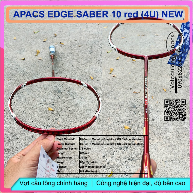 Vợt cầu lông APACS Edge Saber 10 ( Red)