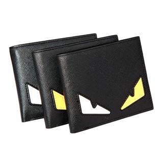 Leather wallet with unique interesting eye pattern