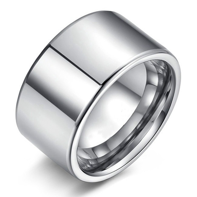 Nhẫn mạ bạc kiểu dáng thời trang 12 mm