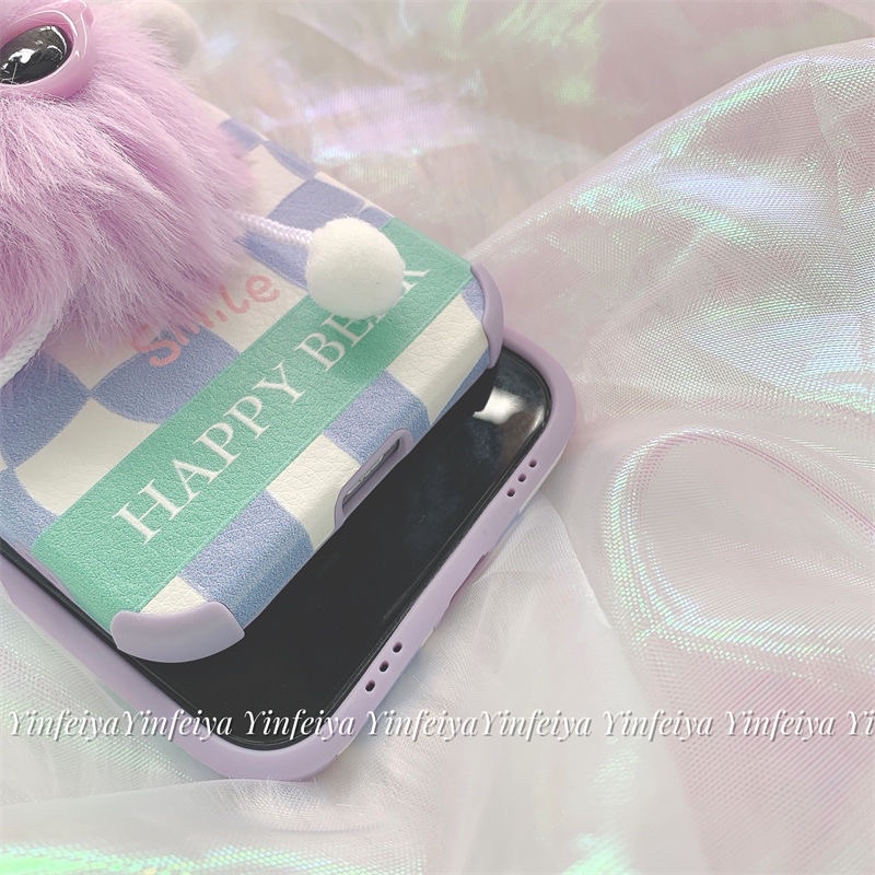 Ốp Iphone kèm gấu cute 13 Pro Max/13/13 Pro/12 Pro Max/12/12 Pro/11 Pro Max/11/Xs Max/X/Xs/8 Plus/7 Plus