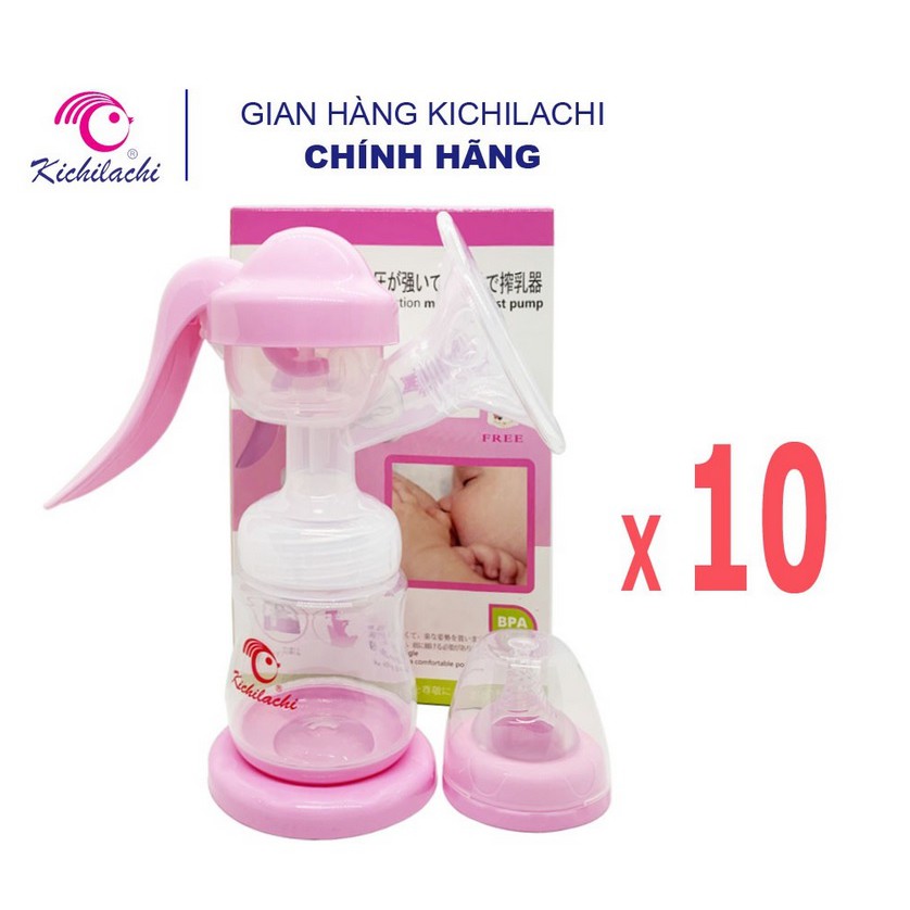 Combo sỉ 10 máy hút sữa tay kichilachi cải tiến (tặng 06 túi trữ sữa/ máy)