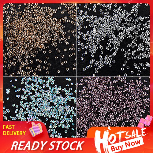 [Hàng mới về] 1 Gói / 1000 Hạt Cườm 1.2mm Trang Trí Móng Tay