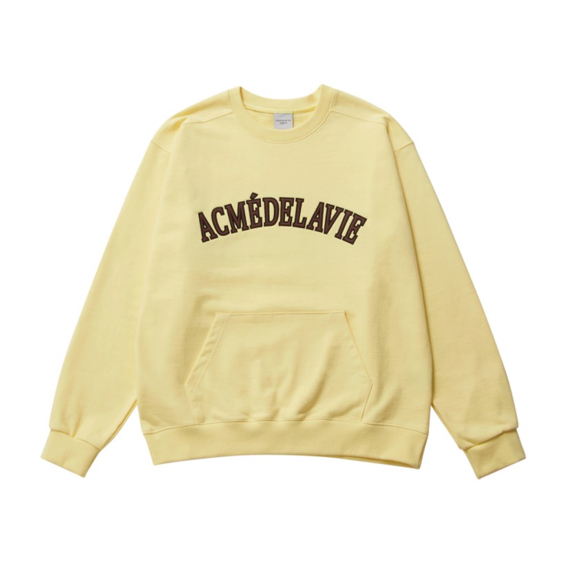 Áo Thun Dài Tay ADLV FULL LOGO PATCH EMBROIDERY SWEAT SHIRT KHAKI YELLOW