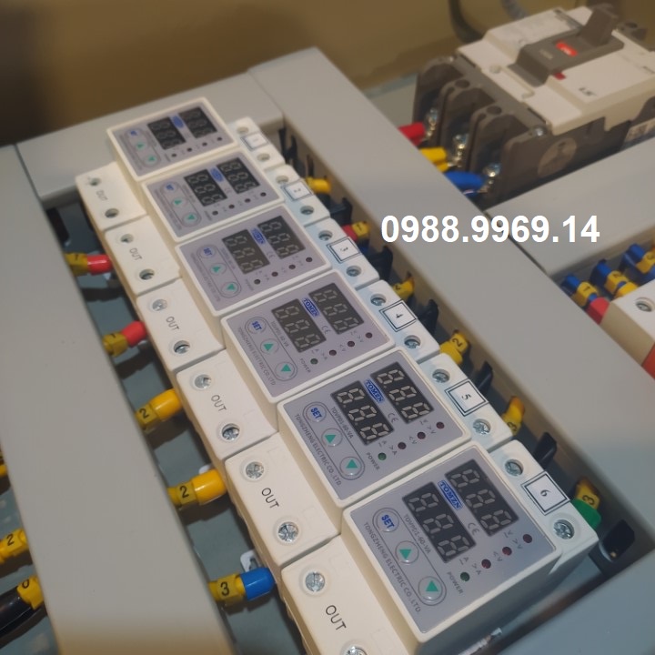 TỦ BẢO VỆ ĐIỆN ÁP 100A 6 kênh kèm thoát sét 120KA