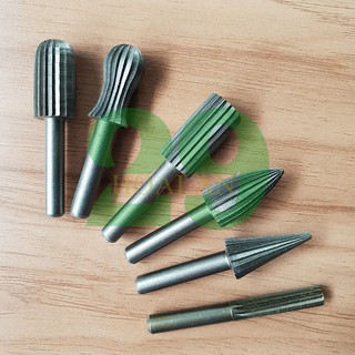 Bộ 6 đầu mài gỗ thép Carbon dùng Diy Tặng Găng Tay Bảo Hộ