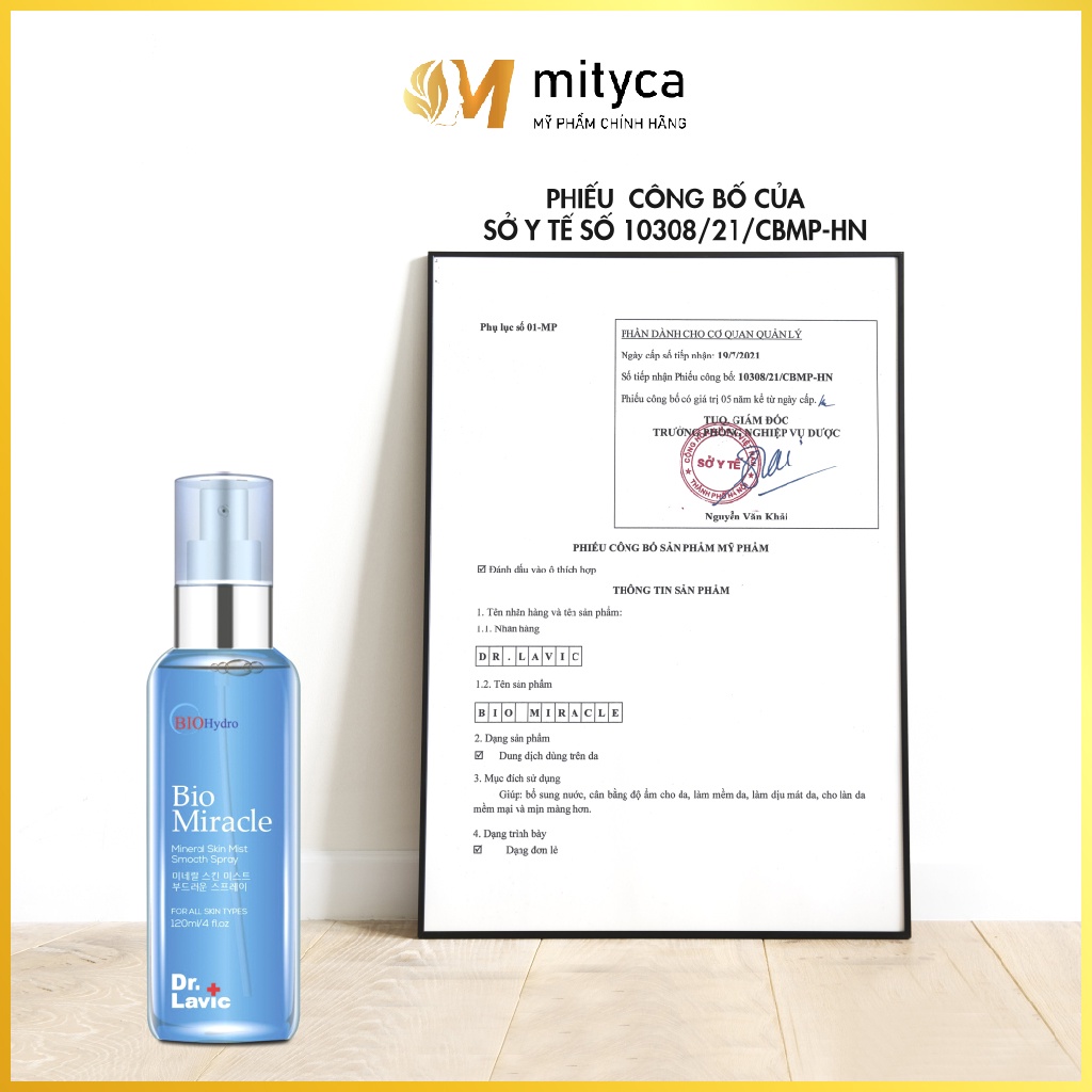 Xịt Khoáng Nước Dưỡng Ẫm Dưỡng Da Cho Da Dầu Mụn Dr.Lavic Bio Miracle 120ml MITYCA | BigBuy360 - bigbuy360.vn