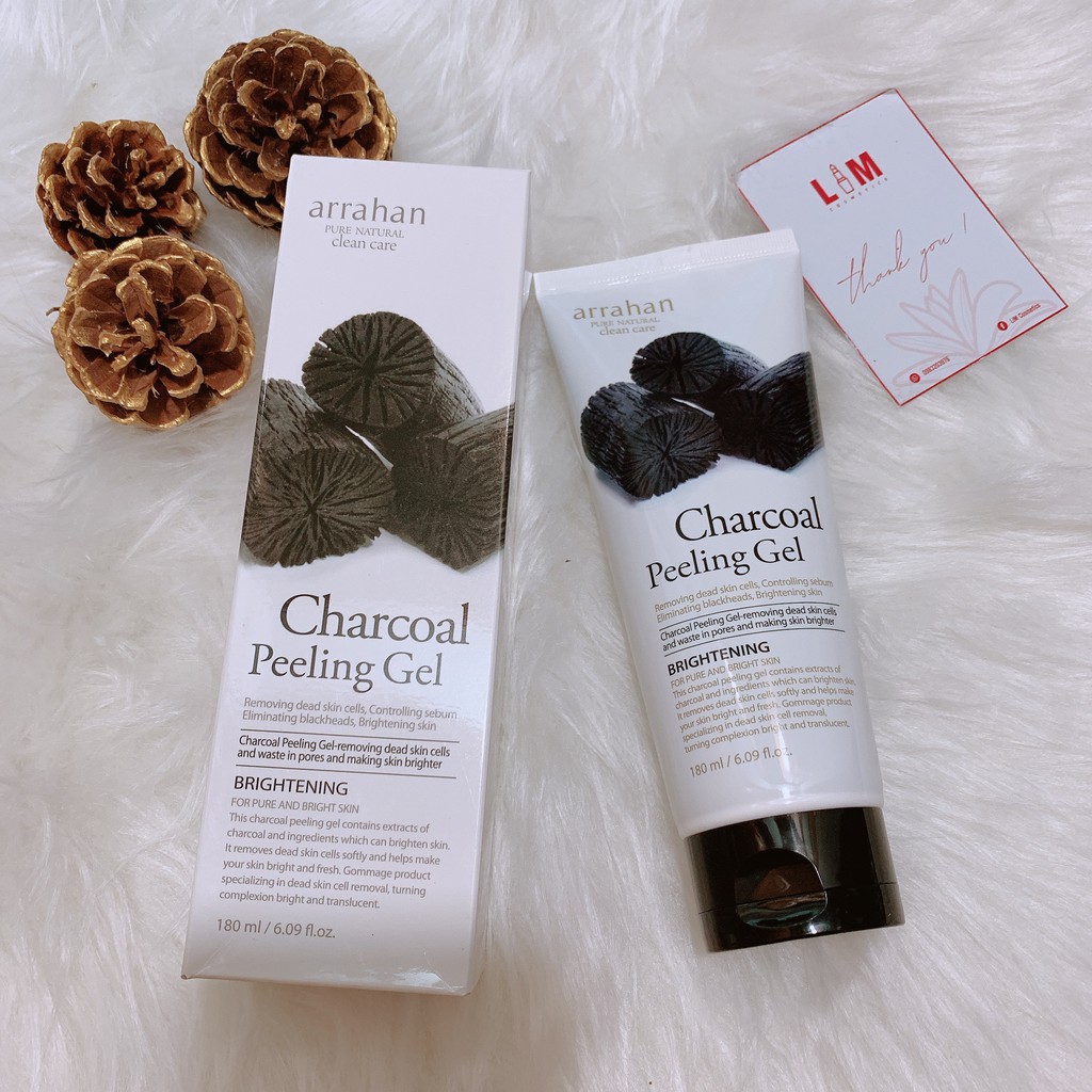 Gel Tẩy Tế Bào Chết Arrahan Than Hoạt Tính Charcoal Peeling Gel 180ml - HÀNG CHÍNH HÃNG