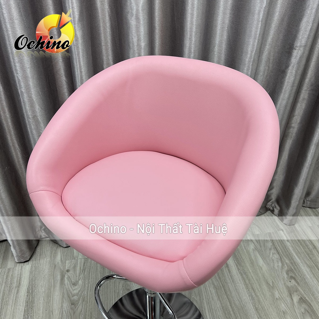 Ghế Trang điểm, Ghế bar, Ghế livestream bọc Da cao Cấp - Mẫu Da Tay Liền (Hàng có sẵn)