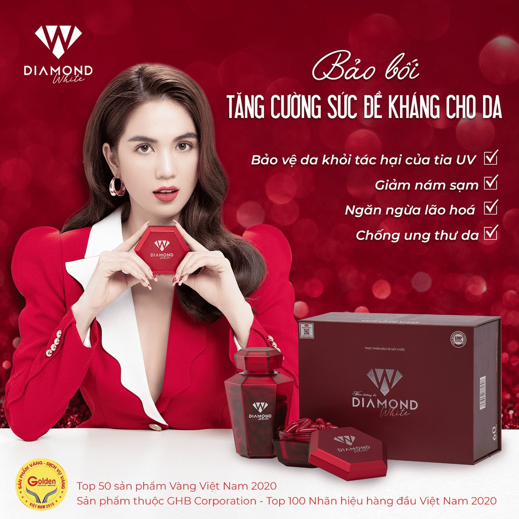 [CHÍNH HÃNG] Viên dưỡng da Diamond White - chống oxy hóa, làm chậm quá trình lão hóa, giúp da sáng mịn | BigBuy360 - bigbuy360.vn