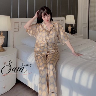 Đồ bộ nữ - Bộ mặc nhà Pijama lụa cao cấp Sam Luxury