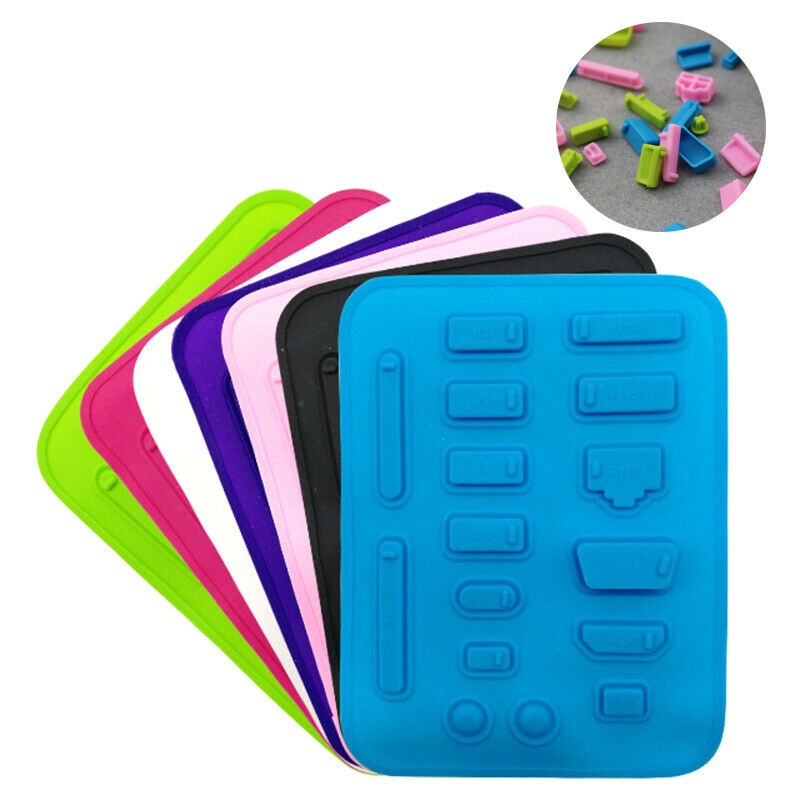 Set 16 Nút Silicone Bịt Lỗ Cắm Usb Chống Bụi Cho Laptop Pc