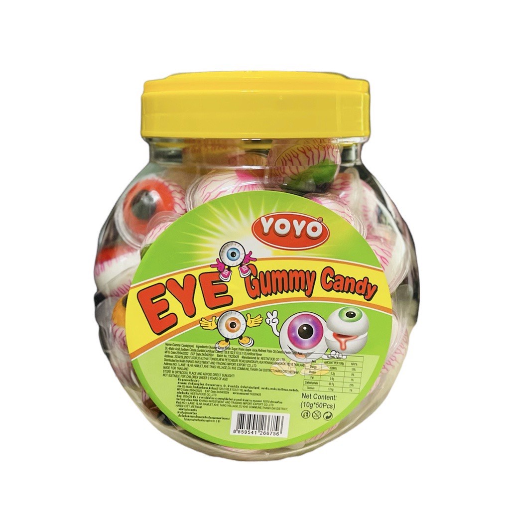 Kẹo dẻo con mắt yoyo hủ 50 viên