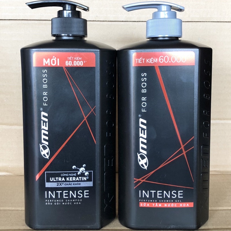 (COMBO DẦU GỘI + SỮA TẮM) X-MEN NƯỚC HOA 650g (kẻ đỏ)