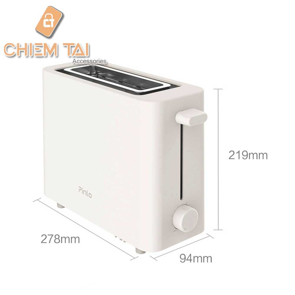 Máy nướng bánh mì đa năng mini Pinlo PLT050W1H