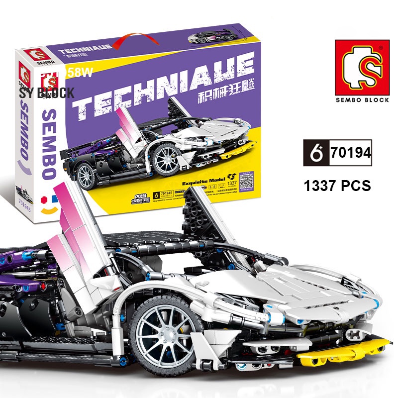 Đồ chơi lắp ráp xe Lego Technic mô hình Xe Thể Thao Jackpot Ziyue  - SEMBO 701945