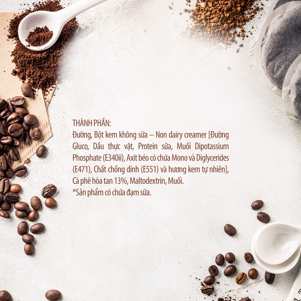 Cà Phê Hòa Tan 3IN1 KING COFFEE - Túi 45 gói x 16g - Từ hạt café Arabica và Robusta