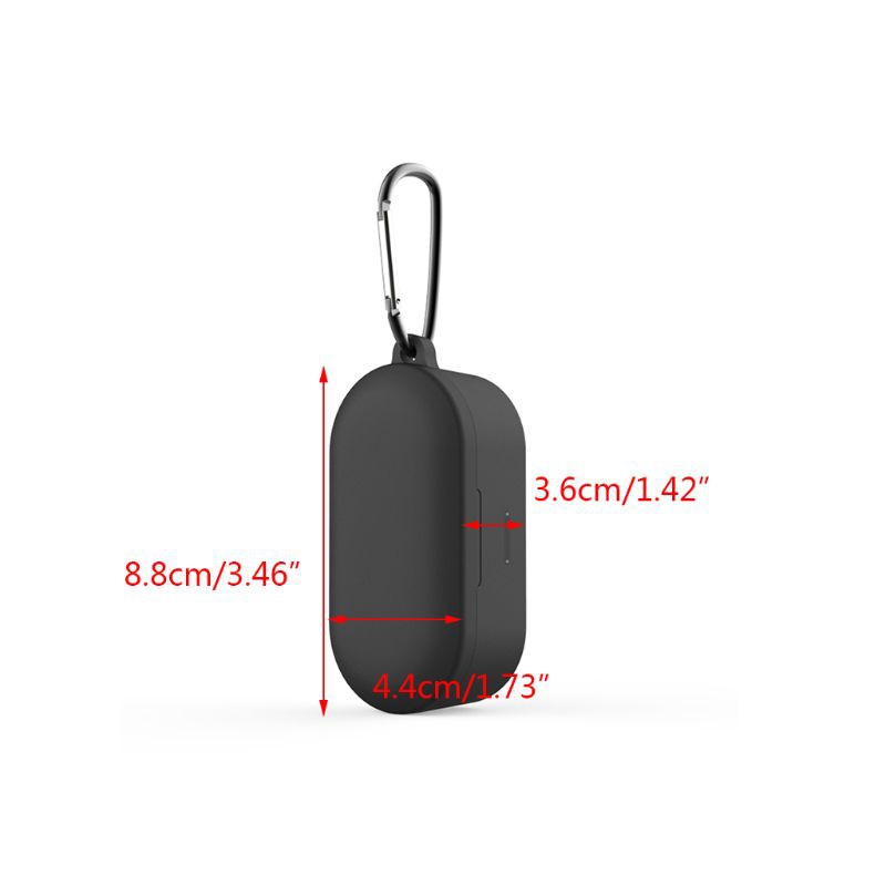 FUN Anti-fall Protective Cover Silicone Case with Carabiner for QCY T1S/T2C Headset