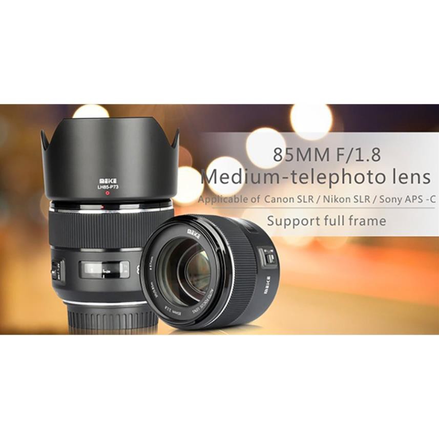 (CÓ SẴN) Ống kính Meike 85mm F1.8 Auto Focus For Canon và Sony (MF) - Chính Hãng Bảo Hành 12 Tháng