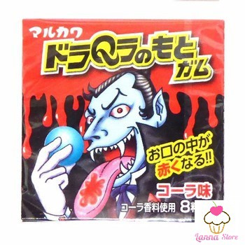 Kẹo singum nhuộm lưỡi Marukawa Dracula đỏ ( hộp 8 viên) - Nhật Bản