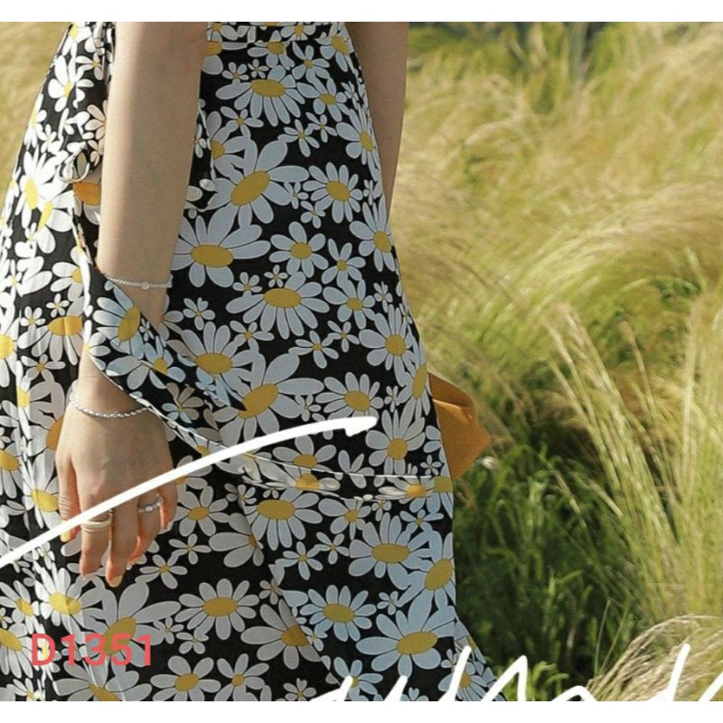 Đầm maxi hoa cúc Cati D1351