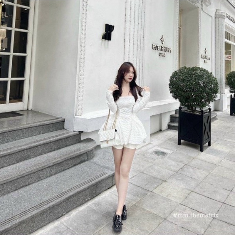 SET ÁO PELUM XOÈ PHỒNG CỔ VUÔNG TD + SHORT