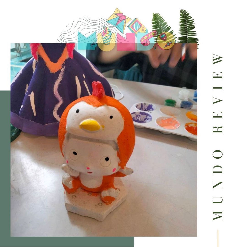 Tượng tô màu (chọn màu cọ) cao cấp chọn mẫu SIZE L GÀ CON TINH NGHỊCH, tượng thạch cao MUNDO