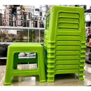 Combo 10 Ghế Nhựa Lùn Mặt Ngựa Màu Xanh Lá