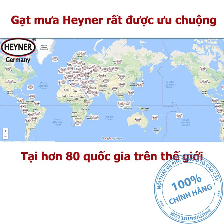 Gạt mưa Heyner Germany Super Flat Premium Nano chính hãng đủ size