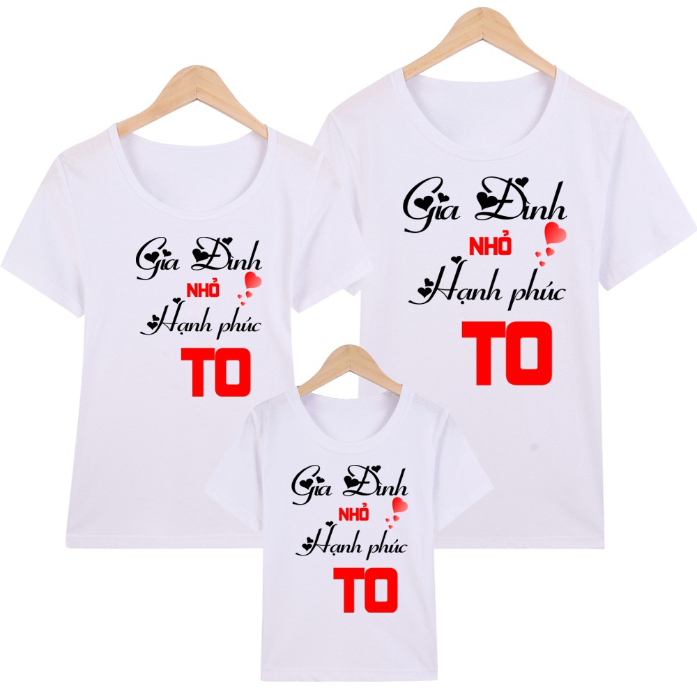 ÁO GIA ĐÌNH NHỎ HẠNH PHÚC TO - GĐM27 Giá Trên là giá cho 1 chiếc áo