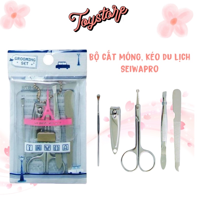 Bộ bấm móng, kéo du lịch Seiwapro hàng nội địa Nhật