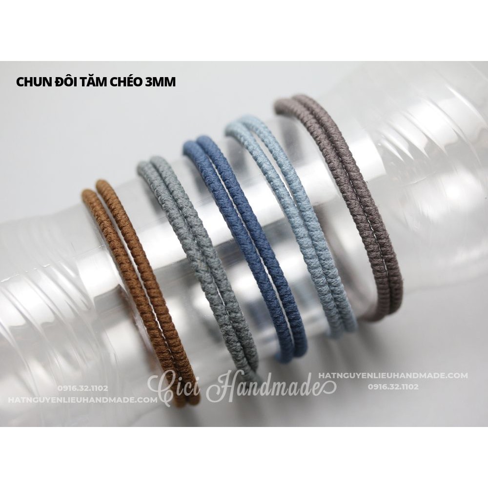 Chun đôi tăm chéo 3mm (1 chiếc) Cici Handmade chuyên hạt đá hạt pha lê hạt cườm hạt trang sức tự làm