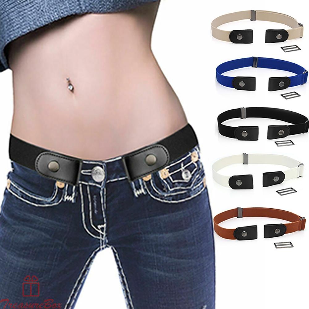 Belt Women/Men Belts Buckle-free Comfortable Dresses Elastic For Jeans