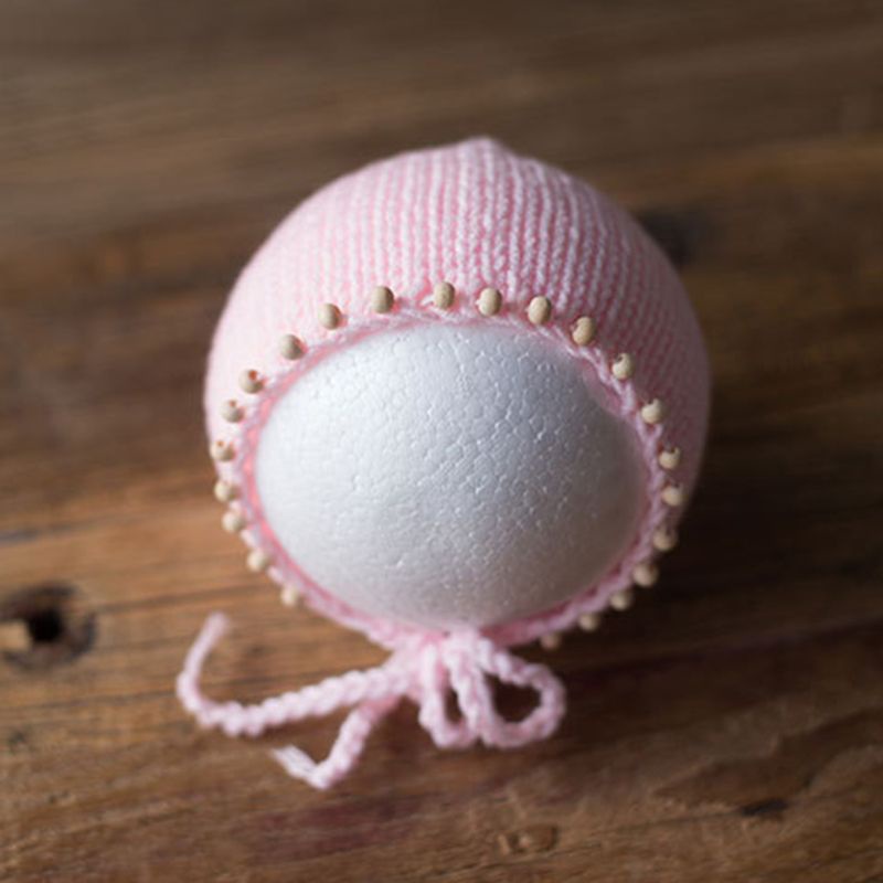 Mũ Len Đính Hạt Dùng Làm Đạo Cụ Chụp Ảnh Cho Bé Sơ Sinh