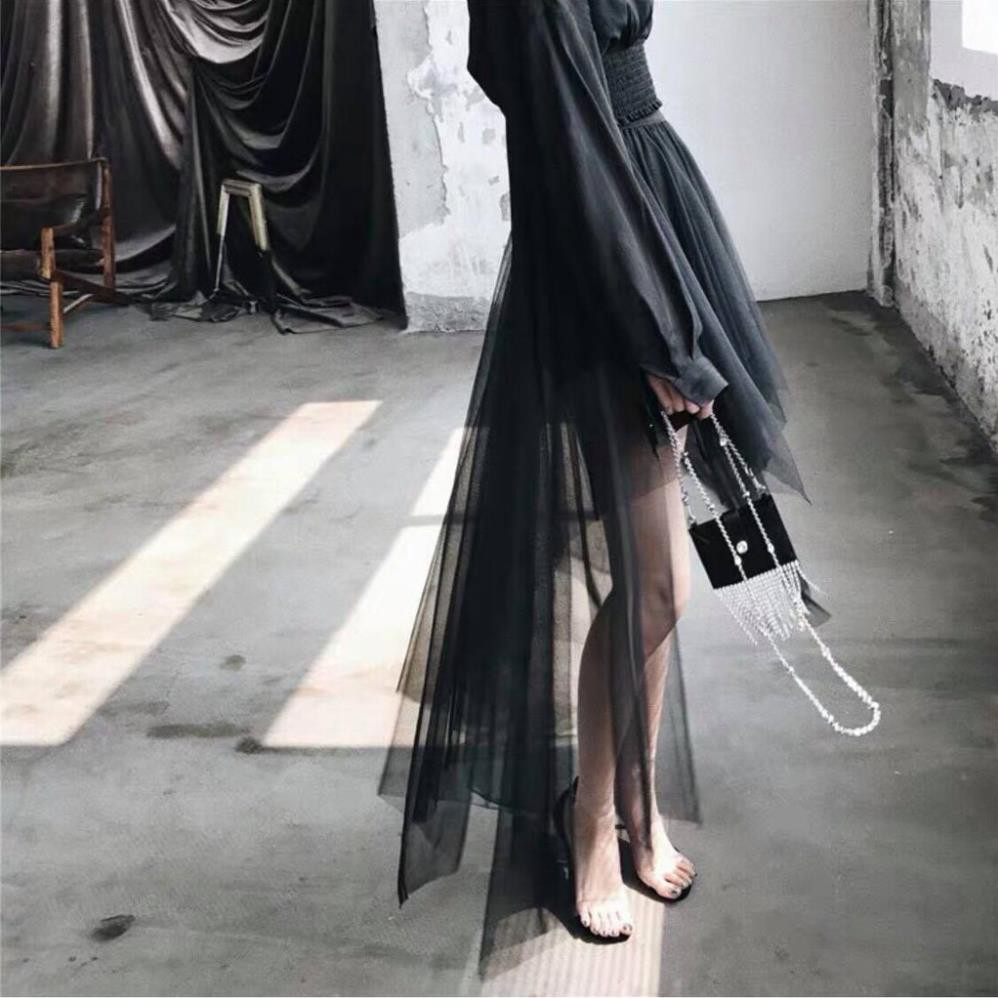 Chân váy lưới nhọn dài - dưới 52kg