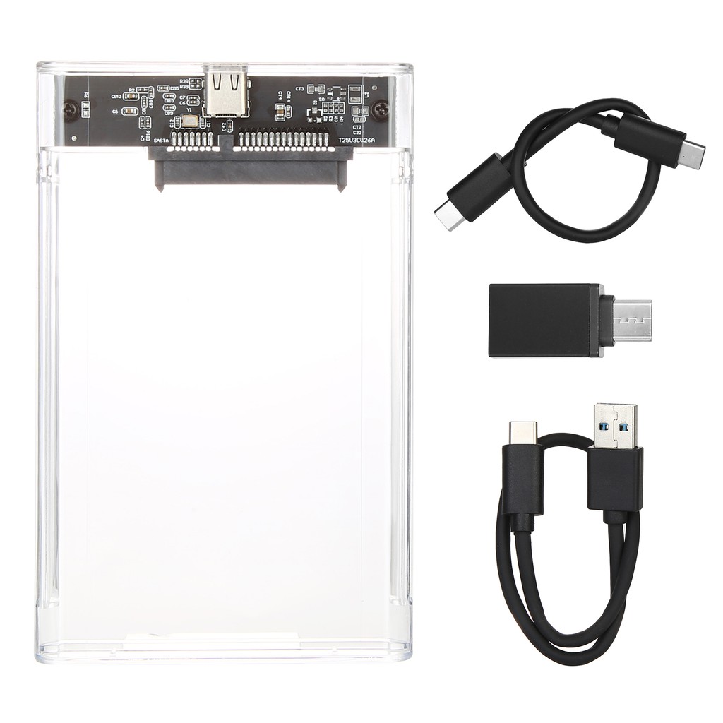 Vỏ Ổ Cứng Ngoài 2.5 Inch Usb 3.1 Type-C Trong Suốt | BigBuy360 - bigbuy360.vn