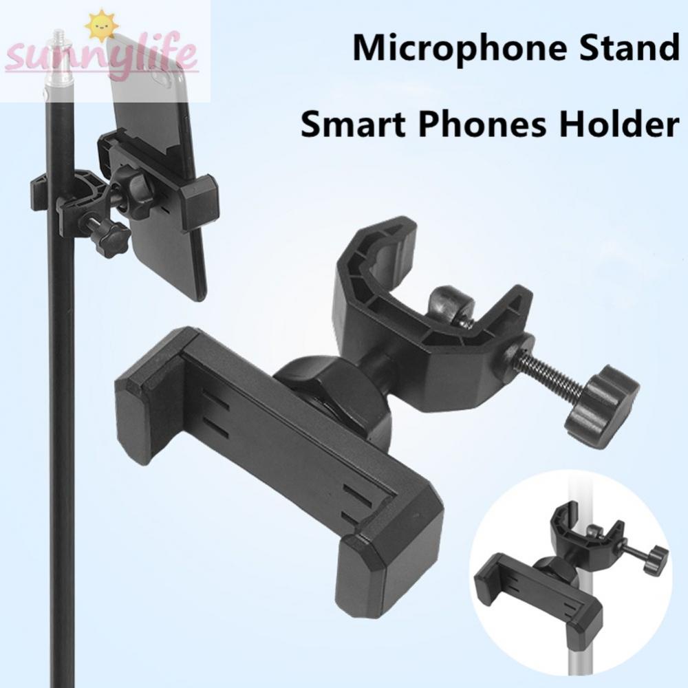 Phone Holder 1 Pcs 1 X 360 Degree 6.5-10cm Black Plastic Microphone Stand