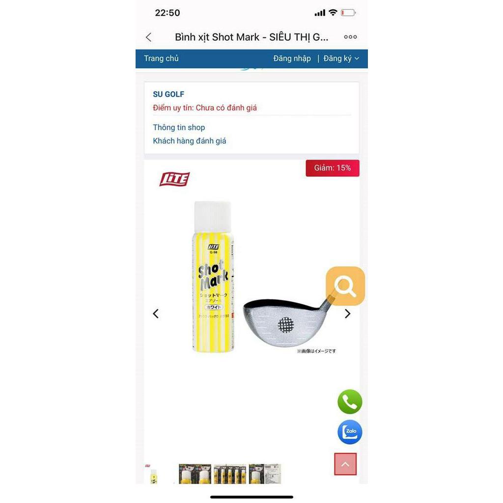 BÌNH XỊT MẶT GẬY GOLF SHOT MARK