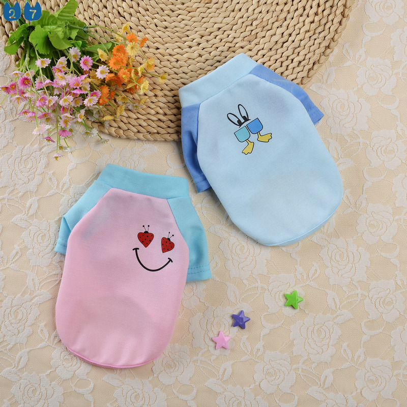 Áo Thun Mềm Mại Họa Tiết Kẻ Sọc 27Pets} Cho Cún Cưng Cỡ Nhỏ Và Vừa