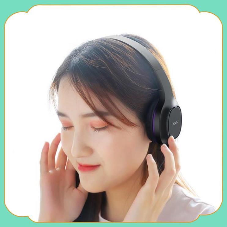 Tai nghe chụp tai W24 Hoco, Có dây 3.5 tặng kèm tai nghe nhét tai cho laptop pc