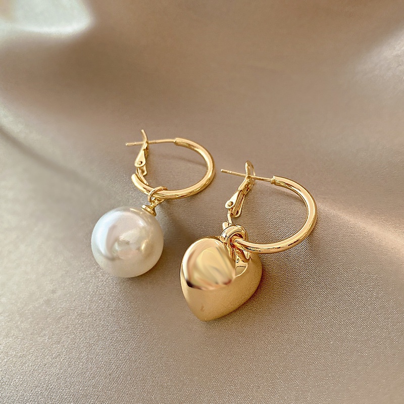 Bông Tai Mạ Bạc Hình Hoa Đính Ngọc Trai Phong Cách Hàn Quốc